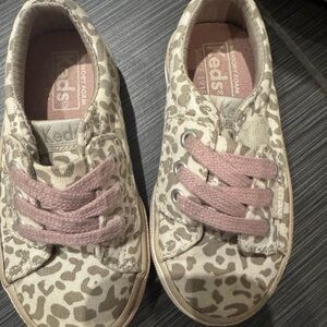 Keds Kids' Leopard Print Sneakers - Pink and Tan size 6